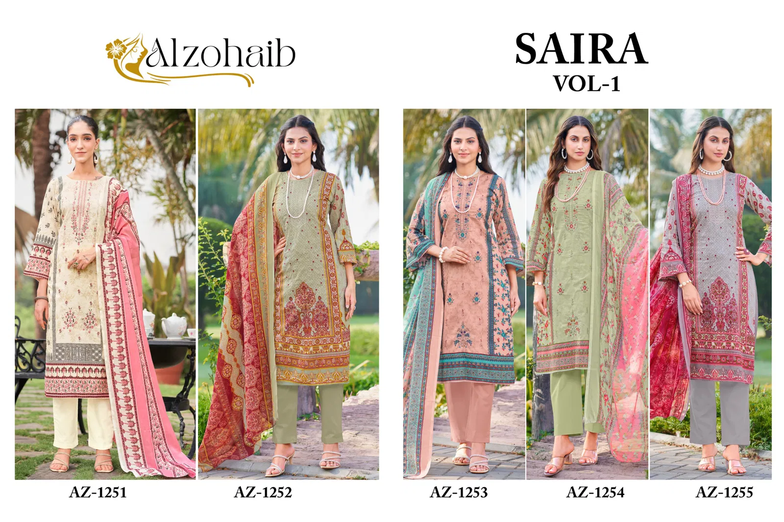 Saira Vol 1 By Alzohaib Cotton Dupatta Pakistani Salwar Suits Orders In India